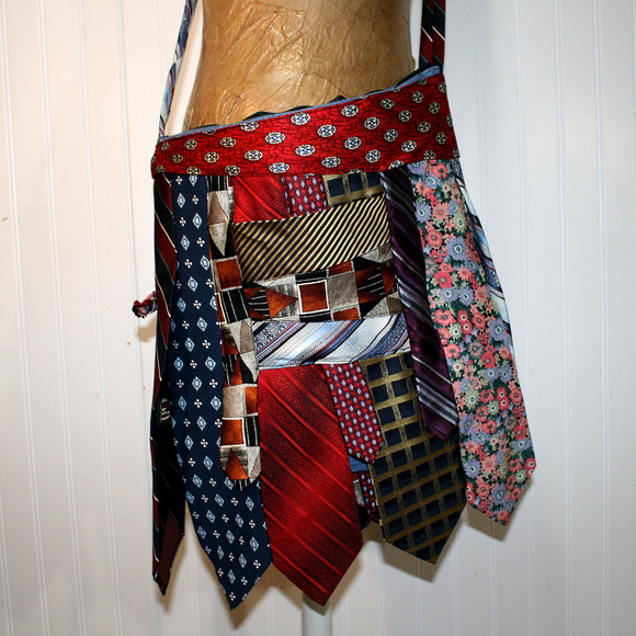 SOLD HANDMADE Purse Repurposed Necktie Boho Tie - Picture 5 of 7